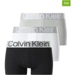 Reduzierte Hellgraue Calvin Klein Underwear Herrenboxershorts aus Baumwolle Größe S 3-teilig 