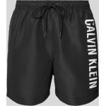 Schwarze Calvin Klein Underwear Herrenbadehosen aus Polyester Größe S 