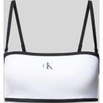 Weiße Calvin Klein Underwear Bikini-Tops mit verstellbaren Trägern für Damen Größe L 