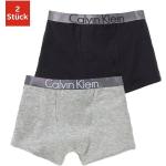 Reduzierte Silberne Calvin Klein Underwear Boxershorts für Kinder aus Baumwolle 2-teilig 