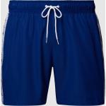 Royalblaue Calvin Klein Underwear Herrenbadehosen mit Galonstreifen Größe XXL Große Größen 
