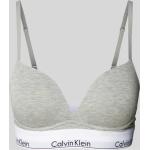 Hellgraue Calvin Klein Underwear Push-Up BHs aus Polyester in 75C für Damen 