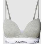 Hellgraue Calvin Klein Underwear Push-Up BHs aus Polyester in 80B für Damen Übergrößen 