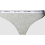 Hellgraue Calvin Klein Underwear Damenstrings aus Baumwolle Größe S 