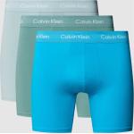 Calvin Klein Underwear Trunks mit Label-Bund im 3er-Pack (S Bleu)
