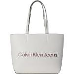 Weiße Unifarbene Calvin Klein Jeans Damenshopper klein 