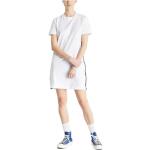 Weiße Sportliche Kurzärmelige Calvin Klein Damenkleider aus Baumwolle Größe S 