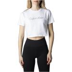 Reduzierte Weiße Calvin Klein T-Shirts maschinenwaschbar für Damen Größe L für den für den Frühling 