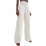 Reduzierte Weiße Calvin Klein Jeans Wide Leg Jeans & Relaxed Fit Jeans aus Denim für Damen 
