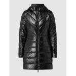 Schwarze Gesteppte Calvin Klein Damensteppmäntel & Damenpuffercoats aus Polyester mit Kapuze Größe XS 