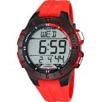 CALYPSO WATCHES Digitaluhr »Calypso Herren Uhr Sport K5607/5«, (Armbanduhr), Herren Armbanduhr rund, PURarmband rot, Sport, rot
