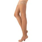 Nudefarbene Elegante Halterlose Strümpfe & Strapsstrümpfe aus Spitze für Damen Größe XL 