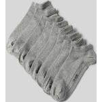 Graue Melierte Camano Herrensneakersocken & Herrenfüßlinge aus Baumwollmischung Größe 39 7-teilig 
