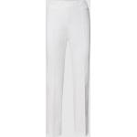 Weiße Unifarbene CAMBIO Nachhaltige Bundfaltenhosen aus Baumwollmischung für Damen Größe XS 