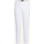 Weiße Business CAMBIO Ros Nachhaltige Business-Hosen mit Reißverschluss aus Polyamid für Damen Größe L 