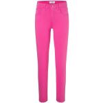 Pinke Unifarbene Casual CAMBIO Nachhaltige Stoffhosen mit Reißverschluss aus Baumwolle für Damen Größe XS Weite 44, Länge 30 