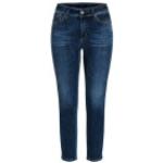 Blaue CAMBIO Piper Nachhaltige Slim Fit Jeans mit Nieten mit Reißverschluss aus Denim für Damen Größe XXL 