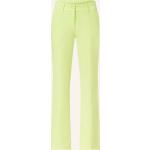 Hellgrüne Business CAMBIO Nachhaltige Business-Hosen mit Reißverschluss aus Baumwolle für Damen Größe S 