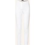 Weiße Business CAMBIO Ros Nachhaltige Business-Hosen mit Reißverschluss aus Polyamid für Damen Größe M 
