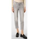 Hellgraue Unifarbene CAMBIO Nachhaltige Slim Fit Jeans aus Denim für Damen Größe XS 