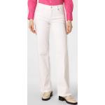 Reduzierte Weiße Unifarbene Elegante CAMBIO Nachhaltige Straight Leg Jeans aus Denim für Damen Größe S 