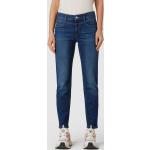 Blaue CAMBIO Nachhaltige Straight Leg Jeans mit Reißverschluss aus Baumwollmischung für Damen Größe XS 