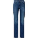 Blaue CAMBIO Parla Nachhaltige Straight Leg Jeans mit Reißverschluss aus Baumwollmischung für Damen Größe XS 