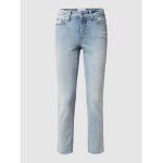 Reduzierte Hellblaue CAMBIO Piper Nachhaltige Slim Fit Jeans mit Reißverschluss aus Baumwollmischung für Damen Größe L 