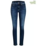 Blaue Unifarbene CAMBIO Parla Nachhaltige Slim Fit Jeans mit Reißverschluss aus Baumwollmischung für Damen Größe S 