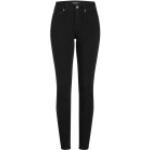 Schwarze CAMBIO Parla Nachhaltige Slim Fit Jeans mit Knopf aus Denim für Damen Größe L 