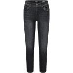Schwarze CAMBIO Piper Slim Fit Jeans aus Baumwolle für Damen Größe M 