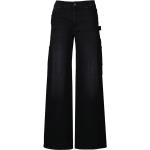 Schwarze CAMBIO Nachhaltige Straight Leg Jeans aus Denim für Damen Größe L 
