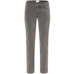 Reduzierte Graue CAMBIO Nachhaltige Straight Leg Jeans mit Reißverschluss aus Baumwollmischung für Damen Größe M 