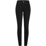 Schwarze CAMBIO Parla Nachhaltige Skinny Jeans mit Reißverschluss aus Denim für Damen Übergrößen 