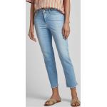 Blaue CAMBIO Nachhaltige Slim Fit Jeans mit Reißverschluss aus Baumwollmischung für Damen Größe L 