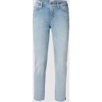 Hellblaue CAMBIO Piper Nachhaltige Slim Fit Jeans mit Reißverschluss aus Baumwollmischung für Damen Größe L 