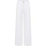Weiße Elegante CAMBIO Nachhaltige Palazzo-Hosen aus Baumwolle für Damen Übergrößen 