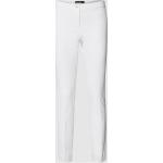 Weiße Unifarbene CAMBIO Nachhaltige Bundfaltenhosen aus Polyamid für Damen Größe XS 