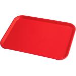 Rote Rechteckige Eckige Tabletts aus Kunststoff 12-teilig 