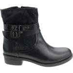 Schwarze Camel Active Ankle Boots & Klassische Stiefeletten mit Schnalle aus Leder für Damen Größe 40,5 