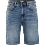 Hellblaue Camel Active Jeans-Shorts mit Reißverschluss aus Denim für Herren für den für den Sommer 