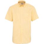Reduzierte Gelbe Melierte Camel Active Button Down Kragen Regular Fit Hemden aus Baumwolle für Herren Größe XL 