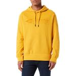 Reduzierte Gelbe Camel Active Herrensweatshirts aus Baumwolle mit Kapuze Größe L 