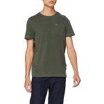 Olivgrüne Halblangärmelige Camel Active Bio Rundhals-Ausschnitt Shirts mit Tasche für Herren Größe 3 XL 