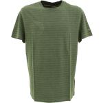 Reduzierte Olivgrüne Gestreifte Kurzärmelige Camel Active Rundhals-Ausschnitt T-Shirts für Herren Petite 