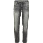 Graue Camel Active Slim Fit Jeans mit Reißverschluss aus Baumwolle für Herren Größe L Weite 32, Länge 32 