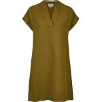 Reduzierte Olivgrüne Unifarbene Camel Active Midi V-Ausschnitt Midikleider & knielange Kleider für Damen Größe L 