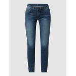 Hellblaue Camel Active Slim Fit Jeans mit Reißverschluss aus Baumwollmischung für Damen Größe XS Weite 29, Länge 30 