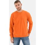 Orange Unifarbene Casual Langärmelige Camel Active Rundhals-Ausschnitt Herrensweatshirts ohne Verschluss aus Baumwolle mit Kapuze Größe 3 XL für den für den Herbst 