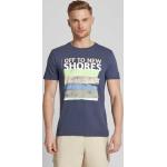 Marineblaue Camel Active T-Shirts aus Baumwolle für Herren Größe L 
